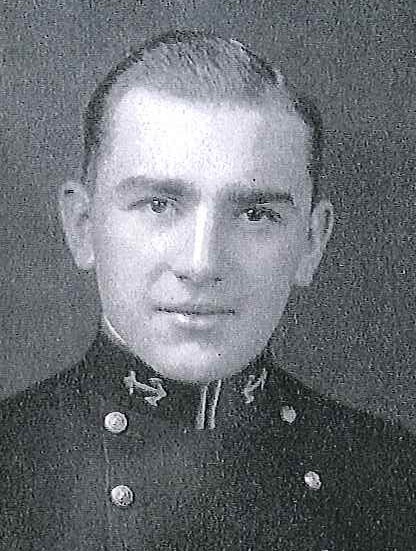 Photo of Commander Charles Antoniak copied from page 132 of the 1934 edition of the U.S. Naval Academy yearbook 'Lucky Bag'.