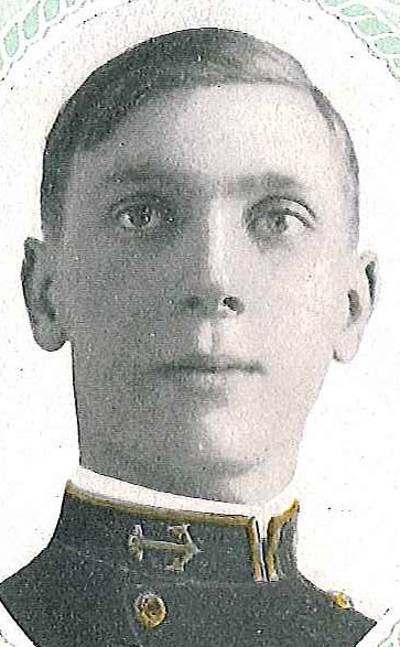 Photo of Rear Admiral George B. Ashe copied from page 52 of the 1911 edition of the U.S. Naval Academy yearbook 'Lucky Bag'.