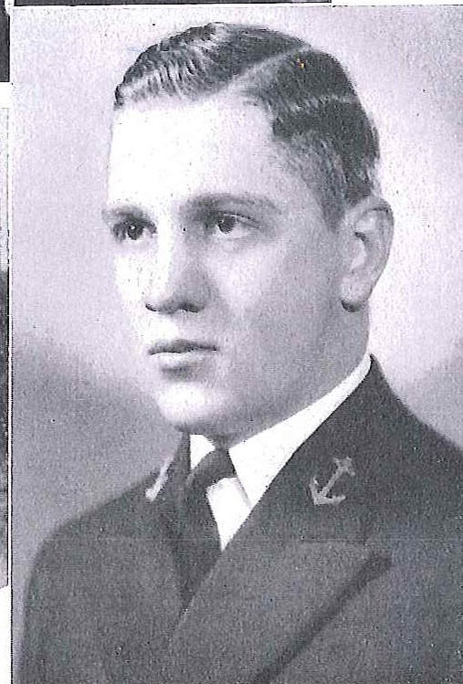 Photo of Captain John M. Ballinger copied from page 105 of the 1937 edition of the U.S. Naval Academy yearbook 'Lucky Bag'.