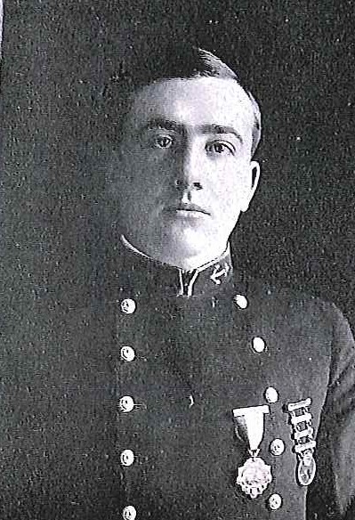 Photo of Captain Ernest Hayes Barber copied from page 48 of the 1912 edition of the U.S. Naval Academy yearbook 'Lucky Bag'
