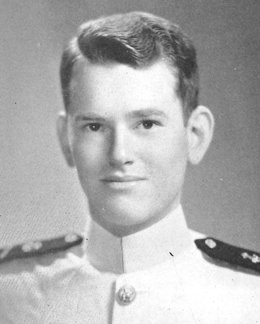 Photo of Captain John F. Barlow copied from page 150 of the 1946 edition of the U.S. Naval Academy yearbook 'Lucky Bag'