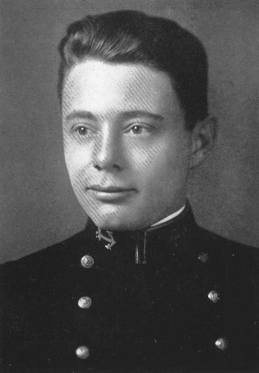 Photo of Captain Harry A. Barnard, Jr. copied from the 1936 edition of the U.S. Naval Academy yearbook 'Lucky Bag'