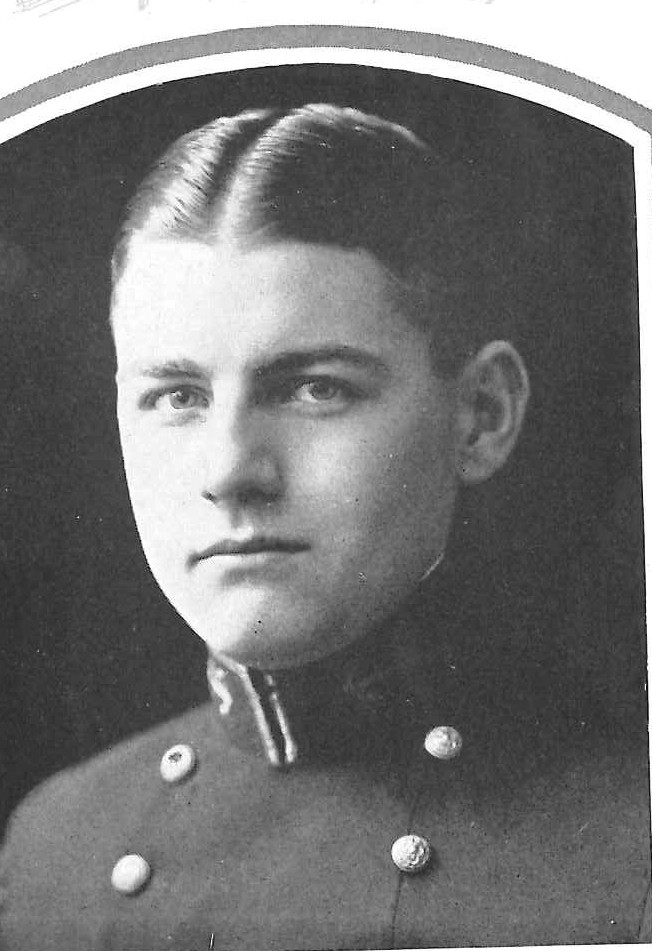Photo of Rear Admiral John Paul B. Barrett copied from the 1923 edition of the U.S. Naval Academy yearbook 'Lucky Bag'