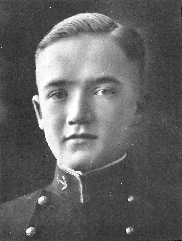 Photo of Bradford Bartlett copied from the 1922 edition of the U.S. Naval Academy yearbook 'Lucky Bag'