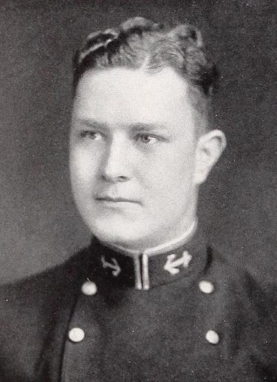Photo of Walter Harlen Baumberger copied from page 138 of the 1934 edition of the U.S. Naval Academy yearbook 'Lucky Bag'