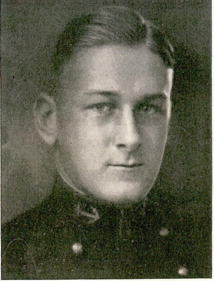 Photo of Captain Harman Brown Bell copied from page 102 of the 1925 edition of the U.S. Naval Academy yearbook 'Lucky Bag'.
