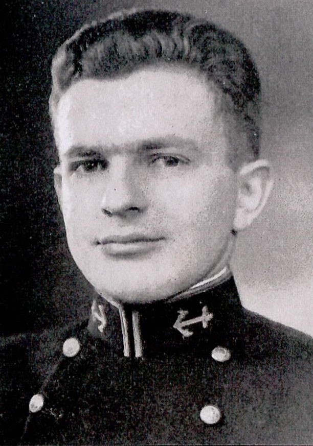 Photo of Captain Carter Lowe Bennett copied from page 221 of the 1933 edition of the U.S. Naval Academy yearbook 'Lucky Bag'.