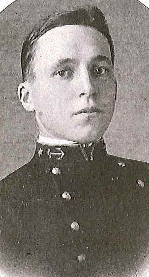Photo of Captain Mervyn S. Bennion copied from page 66 of the 1910 edition of the U.S. Naval Academy yearbook 'Lucky Bag'.