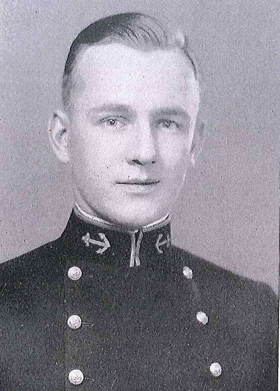 Photo of Rear Admiral Roy S. Benson copied from page 355 of the 1929 edition of the U.S. Naval Academy yearbook 'Lucky Bag'.