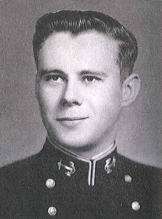 Photo of Captain Fred T. Berry copied from page 214 of the 1945 edition of the U.S. Naval Academy yearbook 'Lucky Bag'.