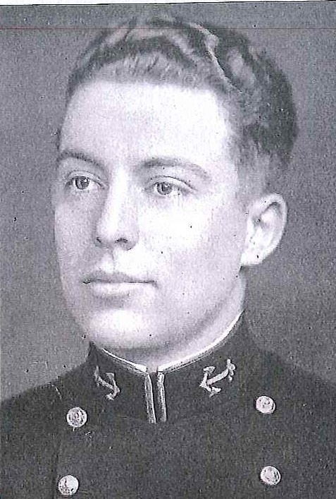 Photo of Vice Admiiral Philip A. Beshany copied from page 76 of the 1938 edition of the U.S. Naval Academy yearbook 'Lucky Bag'.
