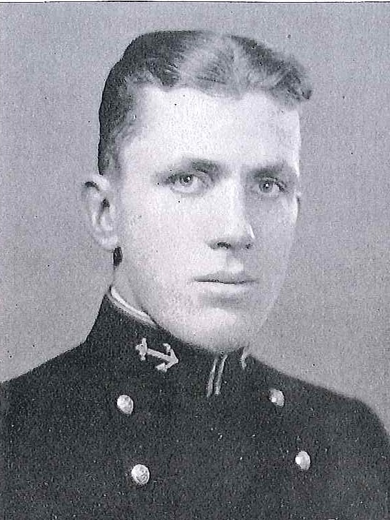Photo of Captain Daniel Carlson copied from page 259 of the 1929 edition of the U.S. Naval Academy yearbook 'Lucky Bag'.