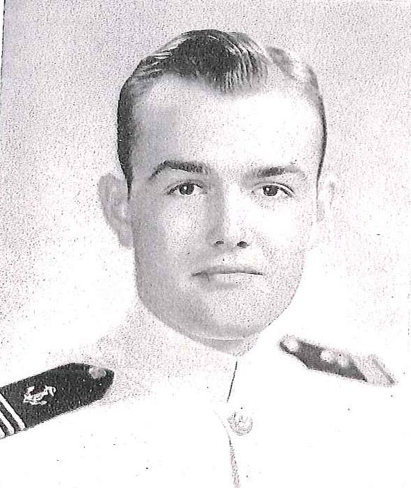 Photo of Captain Albert P. Carpenter copied from page 337 of the 1943 edition of the U.S. Naval Academy yearbook 'Lucky Bag'.