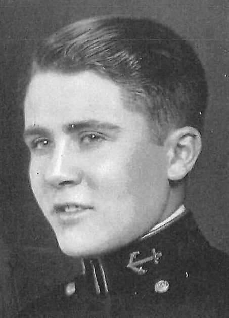 Photo of Captain John J. Cassidy, Jr. copied from page 146 of the 1938 edition of the U.S. Naval Academy yearbook 'Lucky Bag'.