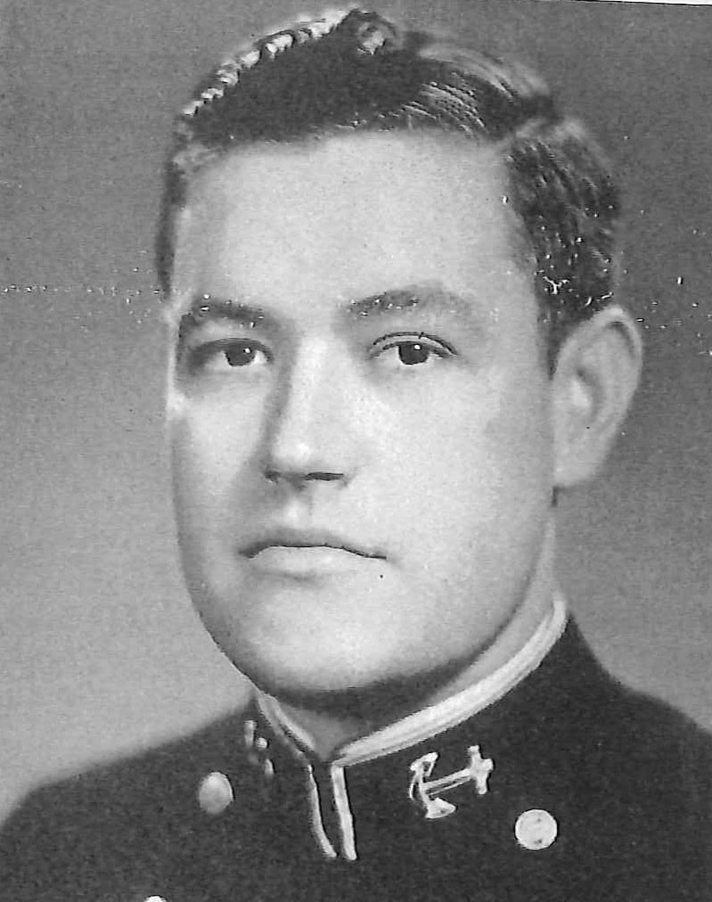 Photo of Commander Ralph S. Chandler copied from page 289 of the 1941 edition of the U.S. Naval Academy yearbook 'Lucky Bag'.