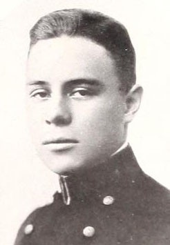 Photo of Walter Frederick Christmas copied from the 1919 edition of the U.S. Naval Academy yearbook 'Lucky Bag'