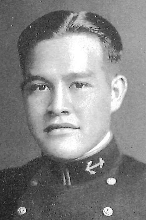 Photo of Captain Gordon P. Chung-Hoon copied from page 257 of the 1934 edition of the U.S. Naval Academy yearbook 'Lucky Bag'.