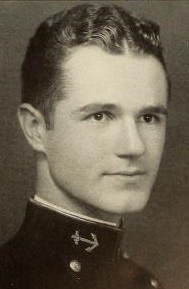 Photo of Alto B. Clark copied from the 1938 edition of the U.S. Naval Academy yearbook 'Lucky Bag'