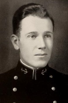 Photo of Marvin Clyde Clayton copied from the 1936 edition of the U.S. Naval Academy yearbook 'Lucky Bag'
