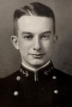 Photo of James Arthur Coddington copied from the 1936 edition of the U.S. Naval Academy yearbook 'Lucky Bag'