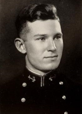 Photo of Commander Thomas B. Dabney copied from page 256 of the 1936 edition of the U.S. Naval Academy yearbook 'Lucky Bag'.