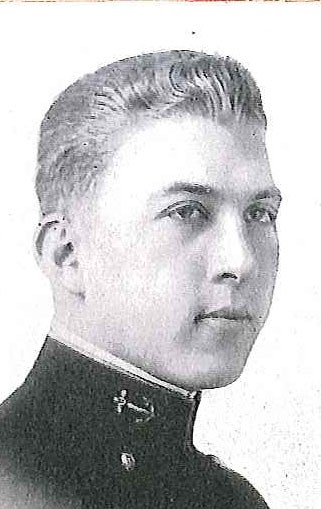 Photo of Vice Admiral Francis C. Denebrink copied from page 78 of the 1917 edition of the U.S. Naval Academy yearbook 'Lucky Bag'.