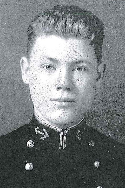 Photo of Lieutenant Commander Harlan R. Dickson copied from page 129 of the 1936 edition of the U.S. Naval Academy yearbook 'Lucky Bag'.