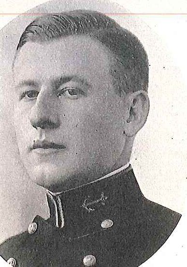 Photo of Rear Admiral Raymond D. Edwards copied from page 383 of the 1921 edition of the U.S. Naval Academy yearbook 'Lucky Bag'.