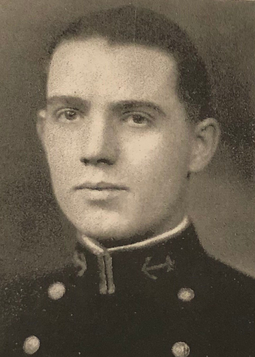 Photo of Captain Paul E. Emrick copied from page 255 of the 1932 edition of the U.S. Naval Academy yearbook 'Lucky Bag'.