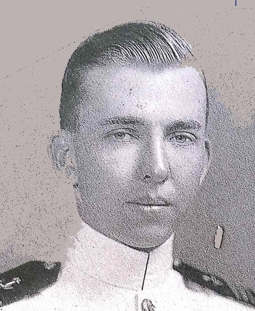 Photo of Captain John A. Fidel copied from the 1939 edition of the U.S. Naval Academy yearbook 'Lucky Bag'.