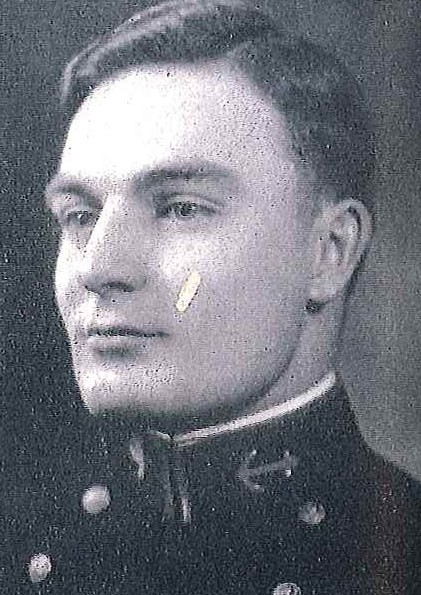 Photo of Commander Earl P. Finney, Jr. copied from the 1932 edition of the U.S. Naval Academy yearbook 'Lucky Bag'.