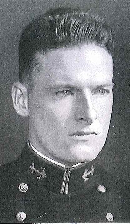 Photo of Captain Joseph P. Fitz-Patrick copied from the 1938 edition of the U.S. Naval Academy yearbook 'Lucky Bag'.