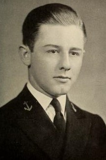 Photo of John Jay Flachsenhar copied from the 1935 edition of the U.S. Naval Academy yearbook 'Lucky Bag'