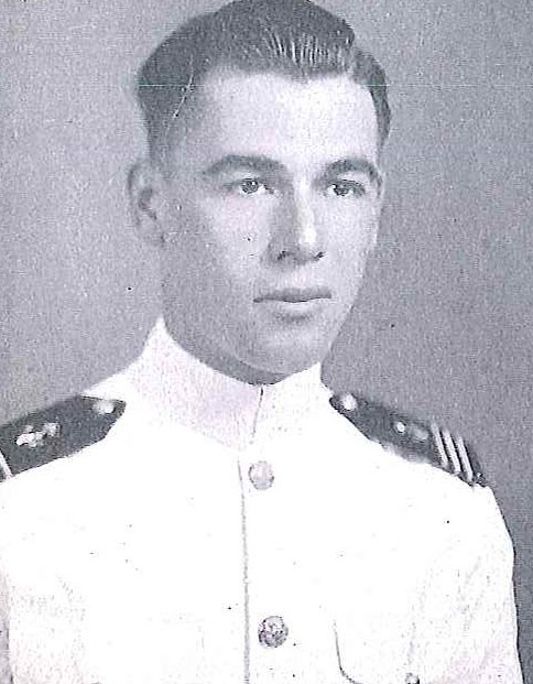 Photo of Captain Russell F. Flynn copied from the 1941 edition of the U.S. Naval Academy yearbook 'Lucky Bag'.