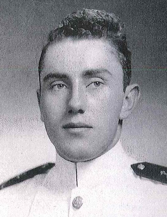 Photo of Captain Sylvester R. Foley, Jr. copied from the 1950 edition of the U.S. Naval Academy yearbook 'Lucky Bag'.
