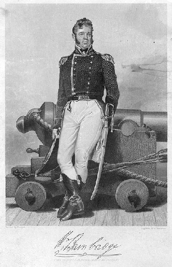 Commodore William Bainbridge, USN (1774-1833). Engraving by W. Wellstood after a painting by Alonzo Chappel, published by Johnson Fry & Company, New York, during the later 1850s. A facsimile of Bainbridge's signature is included in the print. Naval Historical Center Photographic Section: Photo #: NH 51514.