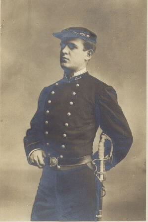Photograph of Lt. George Preston Blow, USN, as a midshipman. Navy Department Library collection. [6.5 x 10 cm.]
