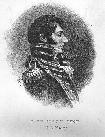 Engraving of Captain John Herbert Dent, USN.