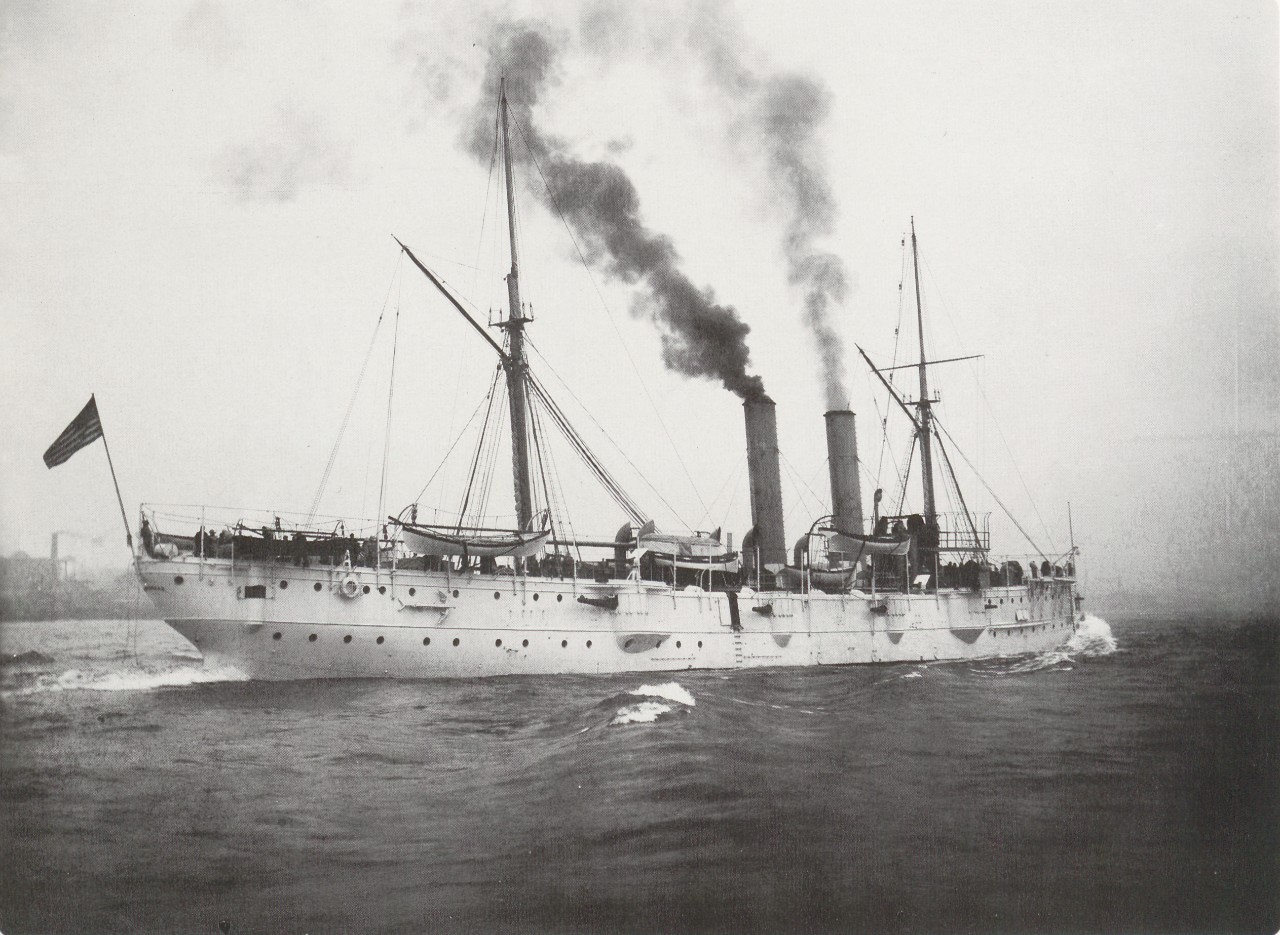 A picture of the USS Marblehead which was the lead ship at the Battle at Punta de la Colorados.