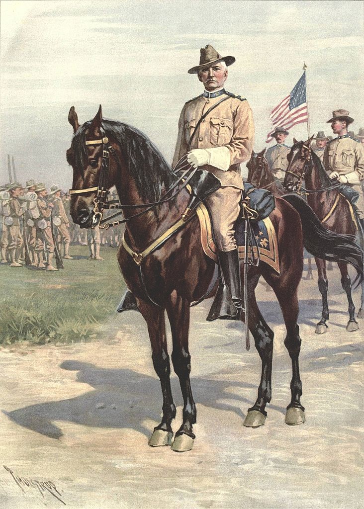 A painting of Major General Wesley Merritt who was in command of the U.S. Army in the Philippines.