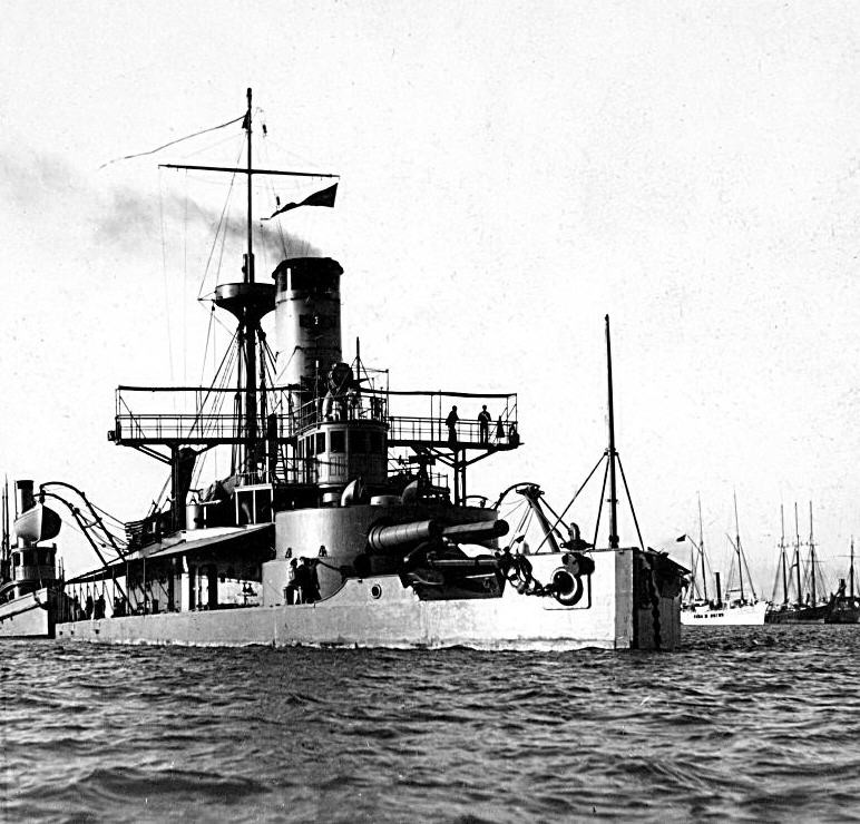 A picture of the USS Puritan which was a monitor on blockade duty.
