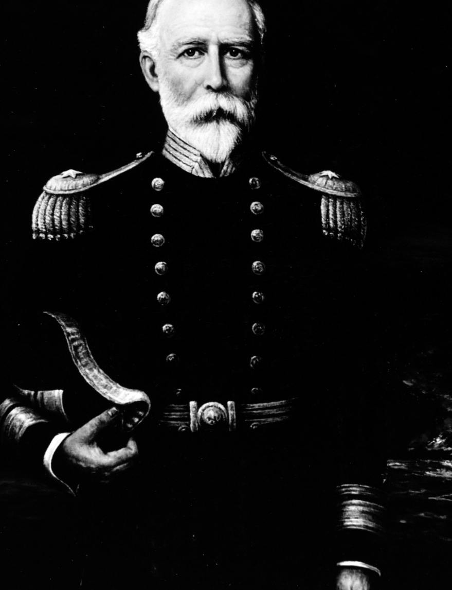 A painting of Rear Admiral William T. Sampson who was in charge of operations at San Juan.