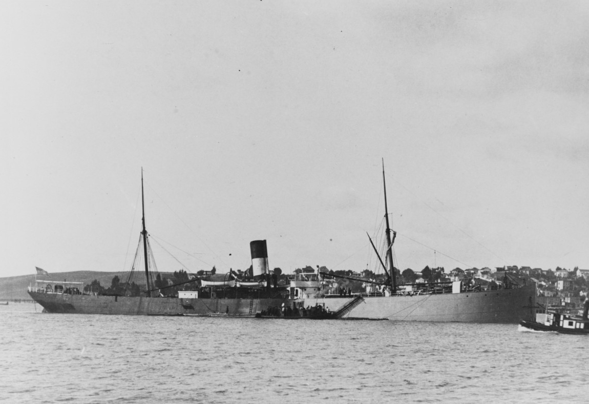 A picture of the collier USS Brutus which was purchased during the war for Asiatic operations.