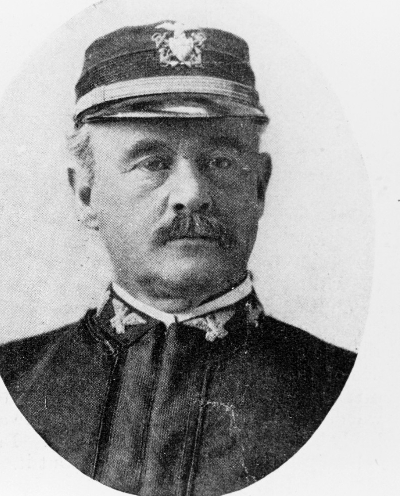 A picture of Captain Henry C. Taylor who was the commander of the Indiana.