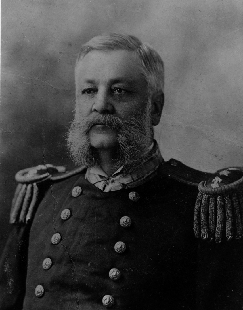 A photograph of Commodore John A. Howell who was the commander of the First Squadron.