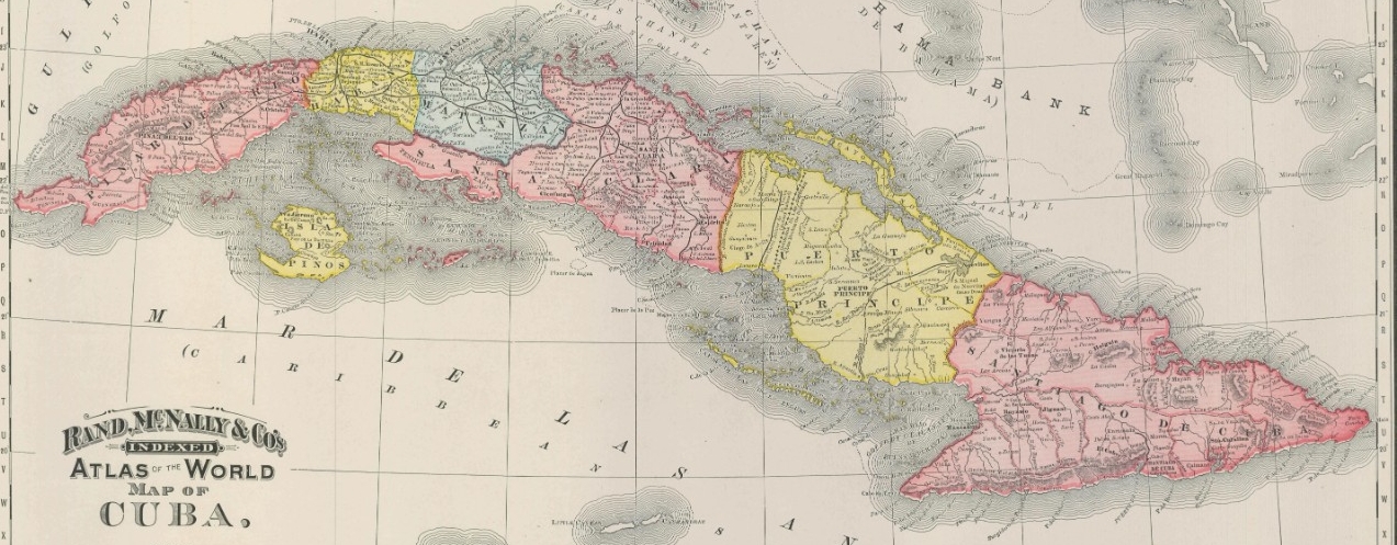 Map of Cuba, including parts of Florida