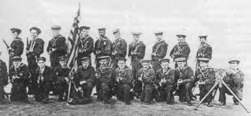 A picture of a group of U.S. Marines at Guanica, Puerto Rico.