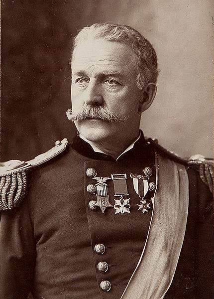 A picture of Major General Nelson A. Miles who was in charge of the Puerto Rican campaign.