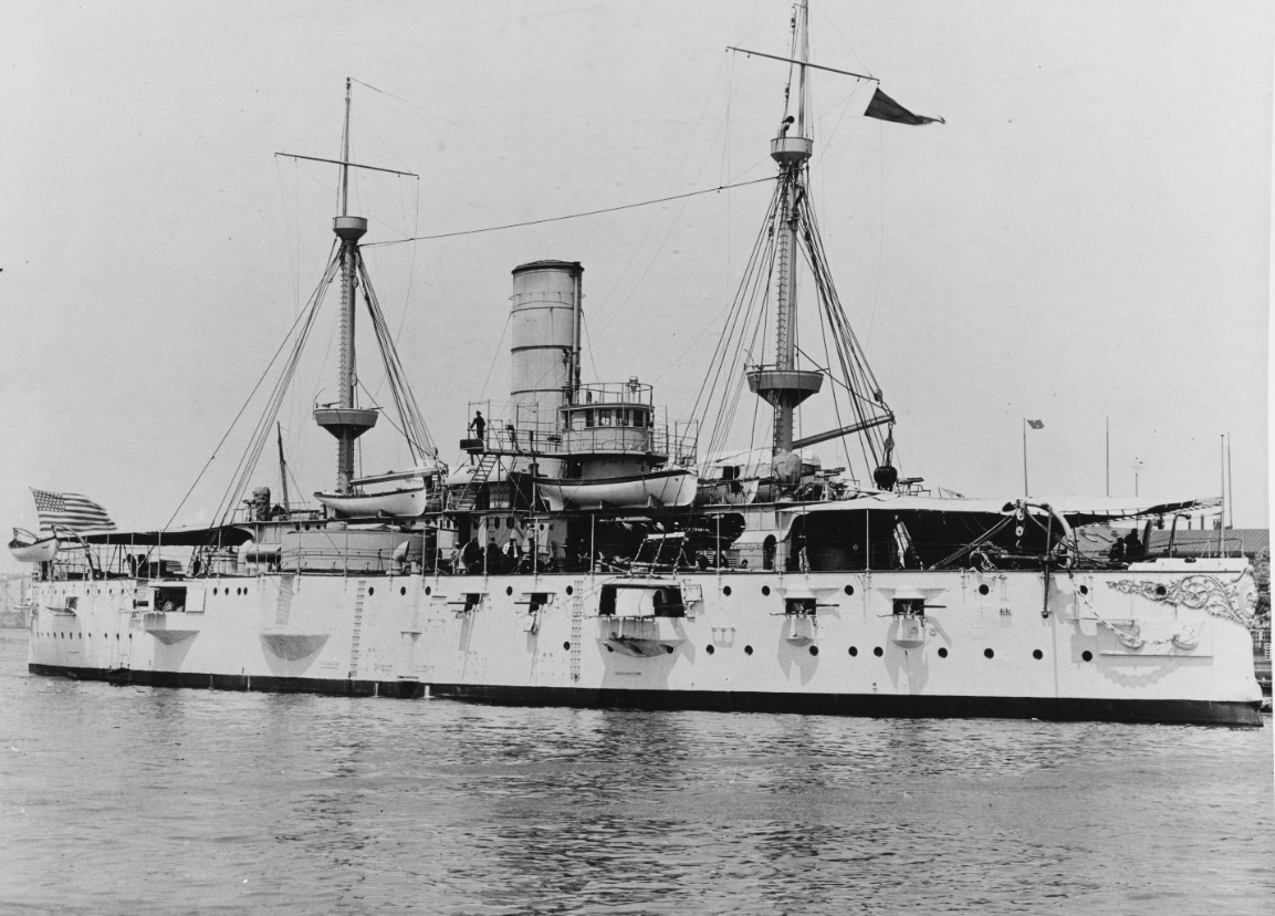 A picture of the USS Texas which was under the command of Captain Jack R. Philip.