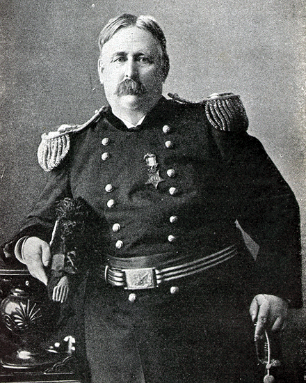 A picture of Major General Rufus W. Shafter who was the commander of the U.S. troops at Santiago.